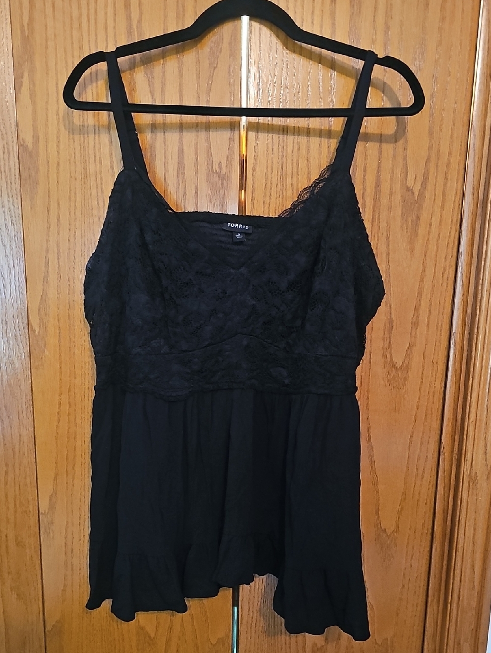 torrid Black Lace Trim Camisole Tank